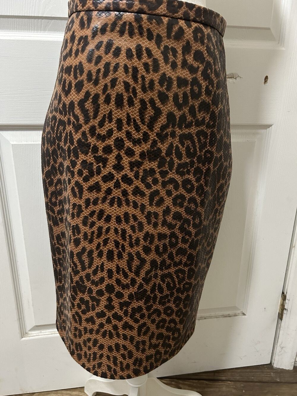 Gracia Lined Leopard Animal print Pencil Skirt Women's Sz Small Bodycon
